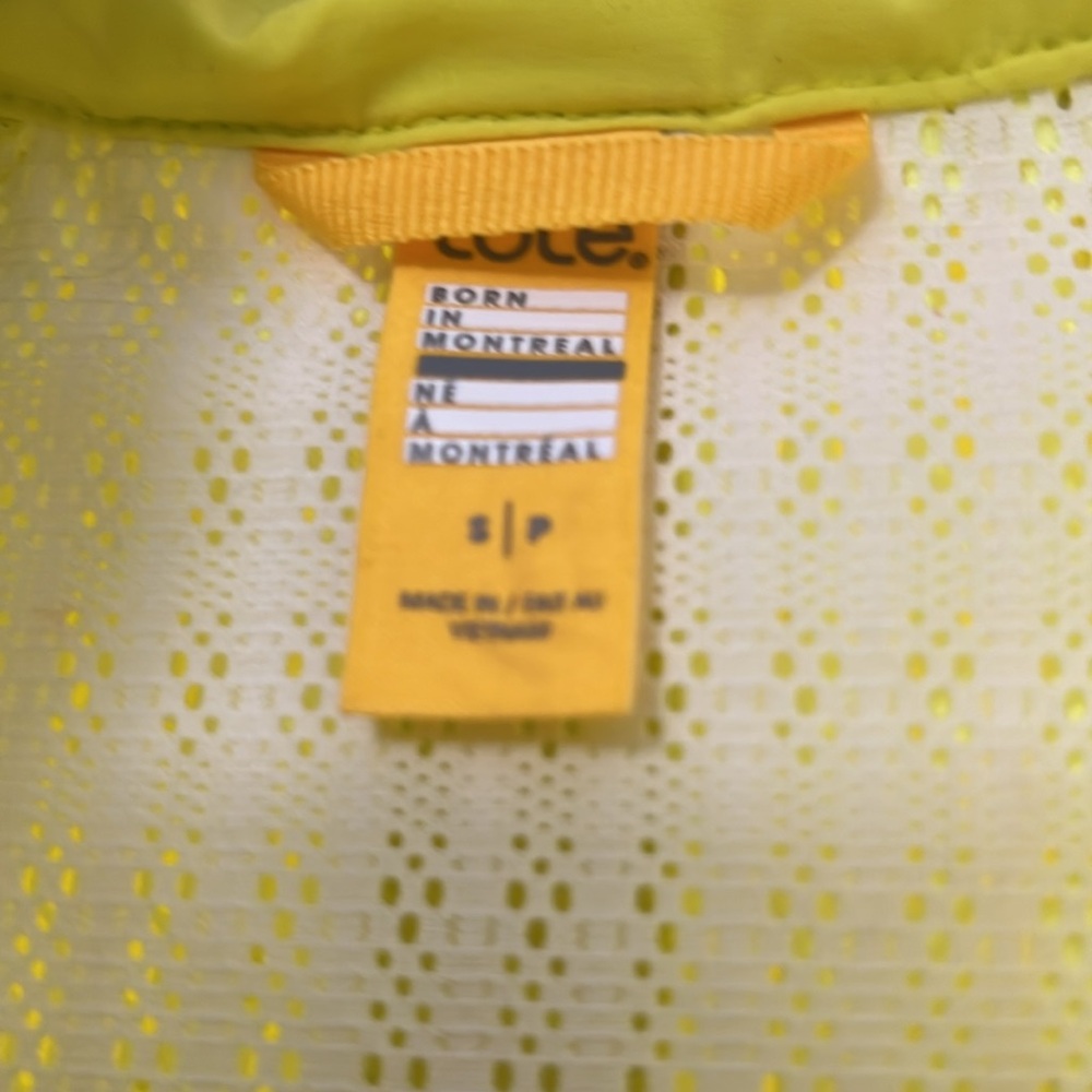 Lole running coat Super bright running coat chartreuse/yellow small A629 - Picture 2 of 6